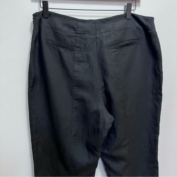 Peter Nygard Black Linen Capris Size 12 - Picture 4 of 8
